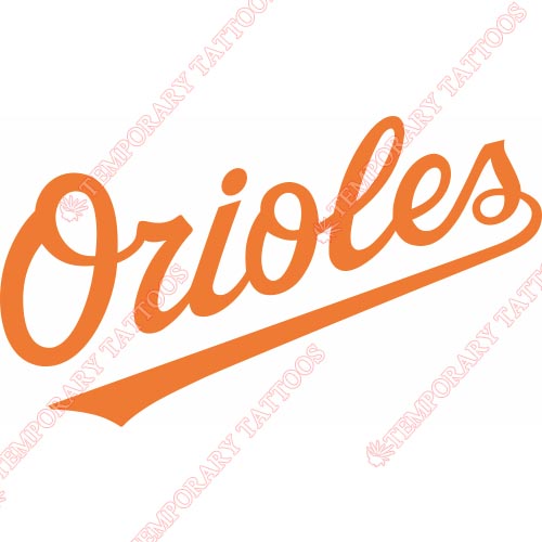 Baltimore Orioles Customize Temporary Tattoos Stickers NO.1445